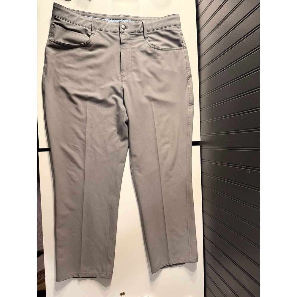 FootJoy Golf Pants Mens 35x34 Grey Performance Stretch Flat Front Trousers